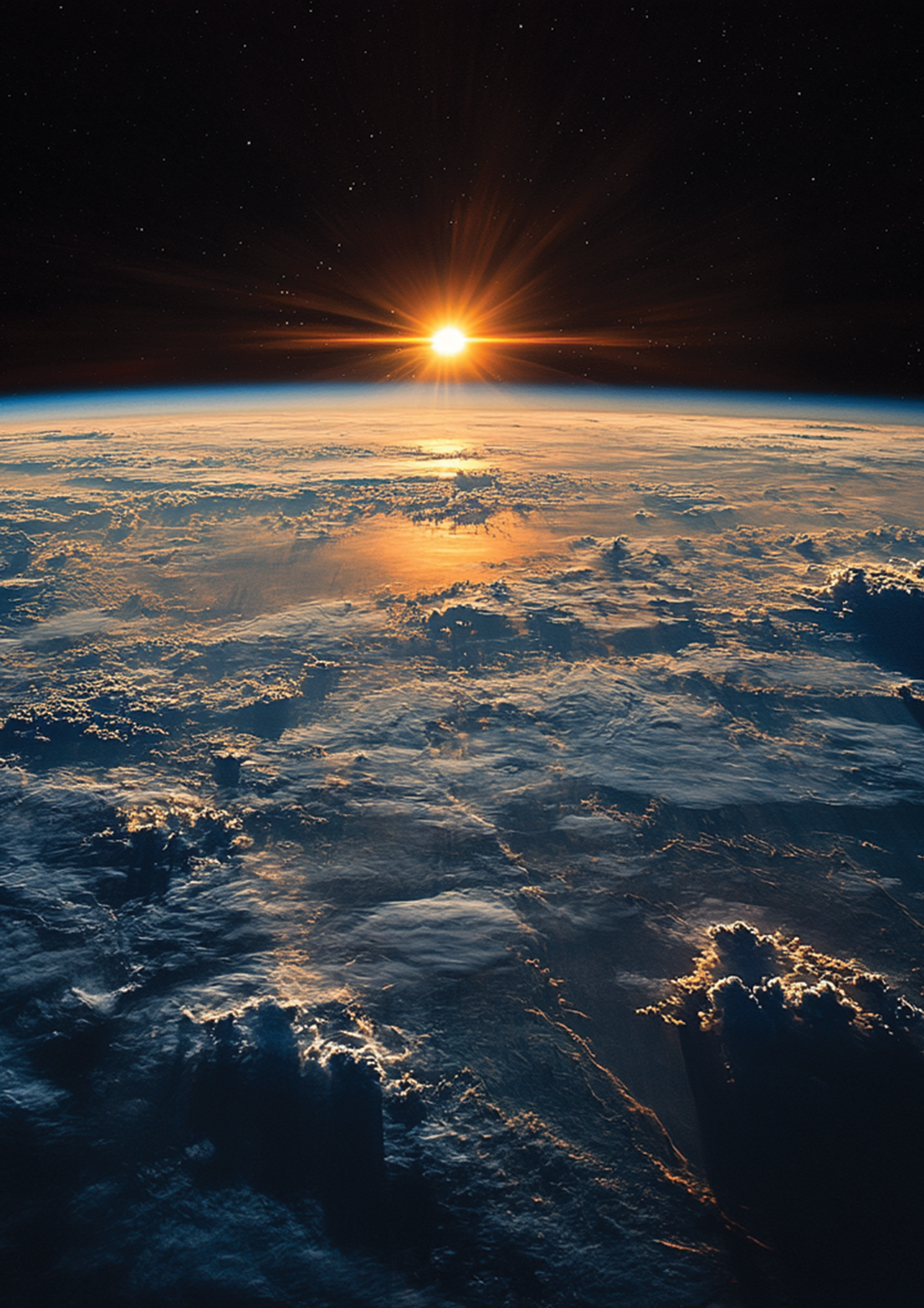 Space Sunrise metal poster artwork